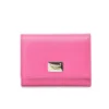 ( New Season ) Dolce & Gabbana Logo Plaque Trifold Wallet - Pink