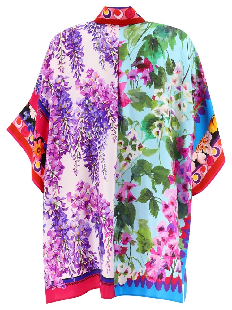 ( New Season ) Dolce & Gabbana Floral Printed Short-Sleeved Shirt - Multi 2 ( New Season ) Dolce & Gabbana Floral Printed Short-Sleeved Shirt - Multi - Image 2