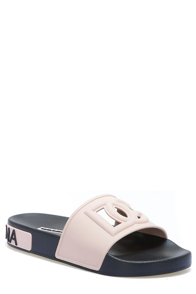 ( New Season ) Dolce & Gabbana Logo Cut-Out Slip-On Slides - Multi 2 ( New Season ) Dolce & Gabbana Logo Cut-Out Slip-On Slides - Multi - Image 2