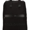 Dolce & Gabbana Logo Strap Backpack - Black