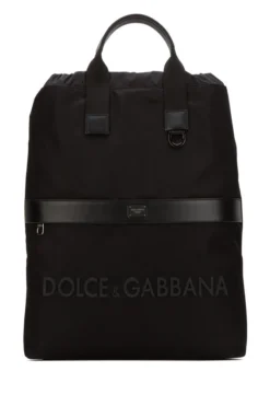 Dolce & Gabbana Logo Strap Backpack - Black