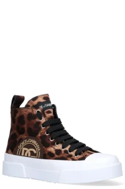 Dolce & Gabbana Leopard Print High-Top Sneakers - Multi -Cheap Vestureo Store 296ff65fcff92f1663d5b550d16cd503