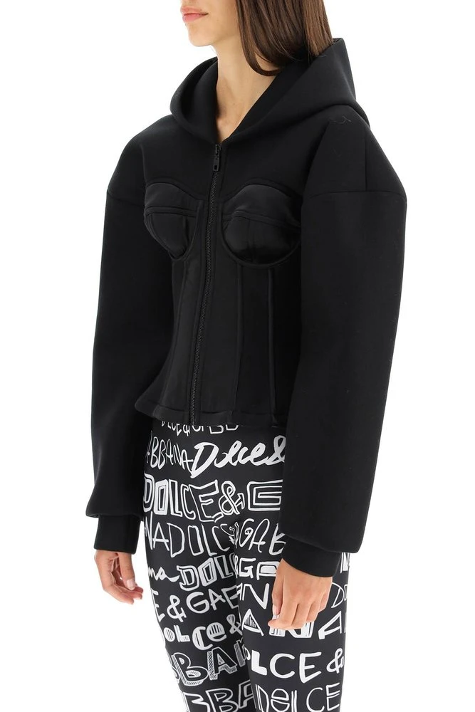 Dolce & Gabbana Corset Hooded Jacket - Black 5 Dolce & Gabbana Corset Hooded Jacket - Black - Image 5