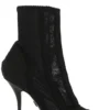 Dolce & Gabbana Peep-Toe Ankle Boots - Black