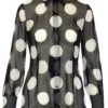 ( New Season ) Dolce & Gabbana Polka Dot Buttoned Shirt - Multi