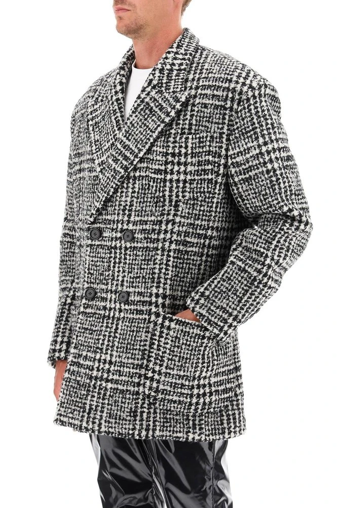 Dolce & Gabbana Houndstooth Double-Breasted Coat - Multi 5 Dolce & Gabbana Houndstooth Double-Breasted Coat - Multi - Image 5