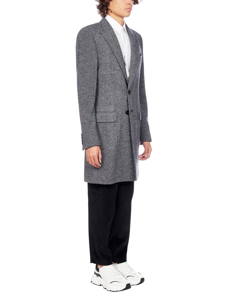 Dolce & Gabbana Single Breasted Coat - Grey 4 Dolce & Gabbana Single Breasted Coat - Grey - Image 4