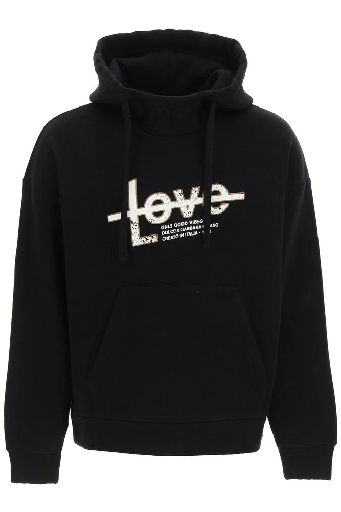 Dolce & Gabbana Love Print Hoodie - Black 1 Dolce & Gabbana Love Print Hoodie - Black