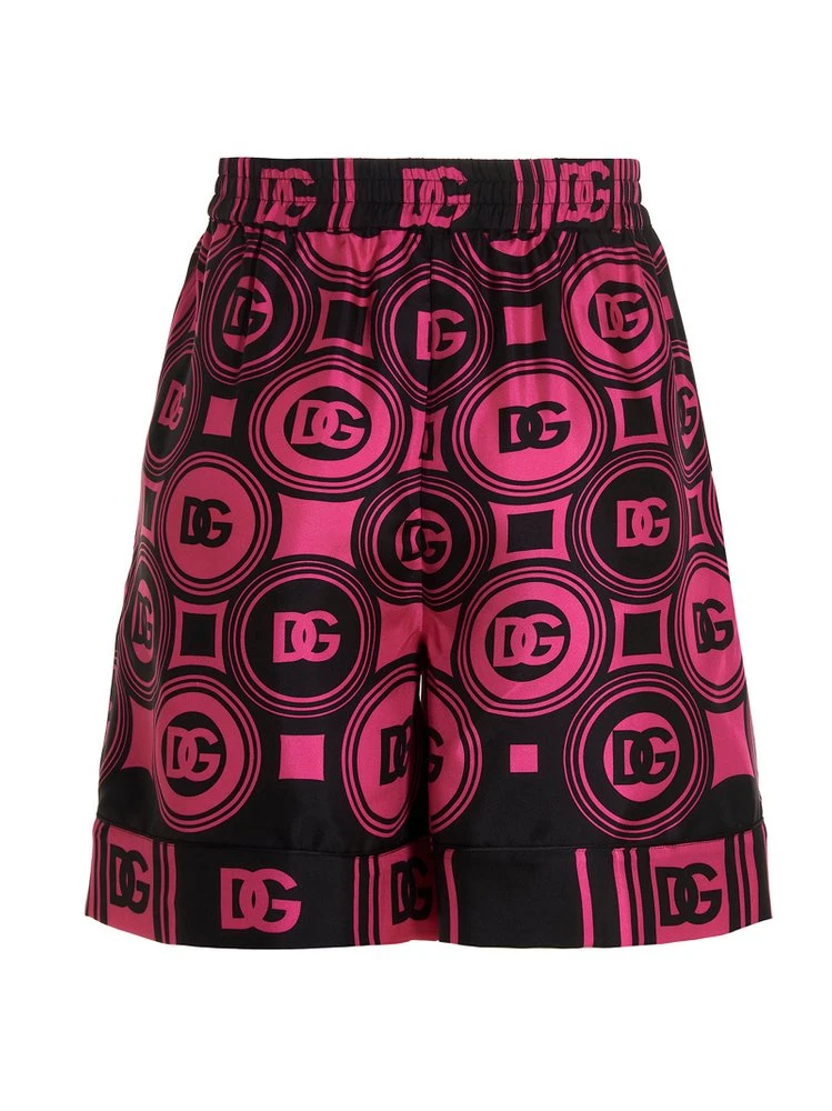 ( New Season ) Dolce & Gabbana Logo Print Two-Tone Shorts - Multi 2 ( New Season ) Dolce & Gabbana Logo Print Two-Tone Shorts - Multi - Image 2