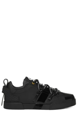 ( New Season ) Dolce & Gabbana Portofino Sneakers - Black