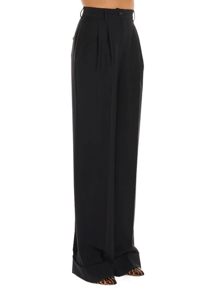 Dolce & Gabbana High-Waisted Wide Leg Pants - Black 5 Dolce & Gabbana High-Waisted Wide Leg Pants - Black - Image 5