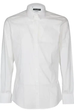 ( New Season ) Dolce & Gabbana Classic Tailored Shirt - White