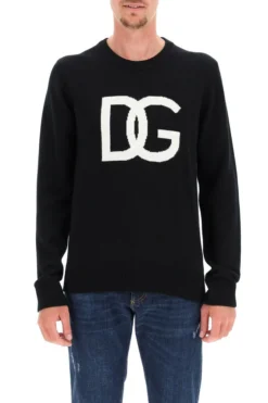 Dolce & Gabbana Logo Intarsia Knitted Jumper - Black -Cheap Vestureo Store 2b25aef30db1ce88399146e7a2c03fa8