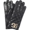 Dolce & Gabbana DG Logo Quilted Gloves - Black