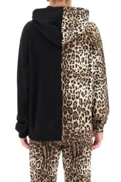 Dolce & Gabbana Leopard Print Two-Tone Hoodie - Multi -Cheap Vestureo Store 2b844596df58efa2721c1d5009359ef8