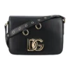 ( New Season ) Dolce & Gabbana 3.5 DG Logo Plaque Shoulder Bag - Black