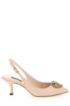 ( New Season ) Dolce & Gabbana Devotion Pointed Toe Pumps - Pink