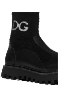 Dolce & Gabbana DG Logo Ankle Boots - Black -Cheap Vestureo Store 2c0f7a223312d1b8f78eef0b853b9b25