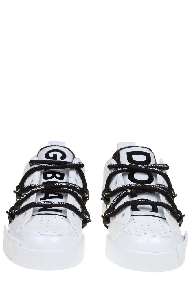 ( New Season ) Dolce & Gabbana Portofino Low-Top Sneakers - White 4 ( New Season ) Dolce & Gabbana Portofino Low-Top Sneakers - White - Image 4
