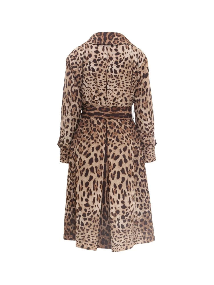 Dolce & Gabbana Animal Print Double Breasted Trench Coat - Multi 2 Dolce & Gabbana Animal Print Double Breasted Trench Coat - Multi - Image 2