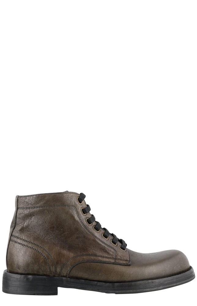 Dolce & Gabbana Perugino Lace-Up Ankle Boots - Brown 1 Dolce & Gabbana Perugino Lace-Up Ankle Boots - Brown