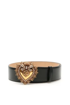 Dolce & Gabbana DG Sacred Heart Buckle Belt - Black