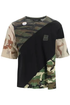( New Season ) Dolce & Gabbana Camouflage Pattern Crewneck T-Shirt - Multi