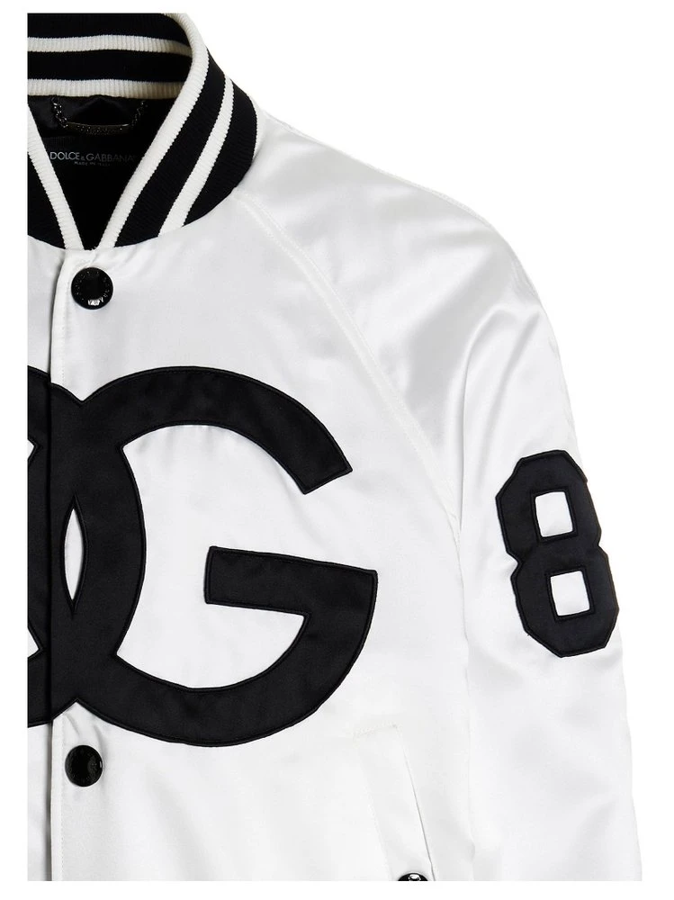 ( New Season ) Dolce & Gabbana Logo Printed Two-Toned Baseball Jacket - Multi 3 ( New Season ) Dolce & Gabbana Logo Printed Two-Toned Baseball Jacket - Multi - Image 3