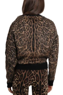 Dolce & Gabbana Leopard Print Textured Jumper - Multi -Cheap Vestureo Store 2f0c2596b87d807fc780f0018466d8c5