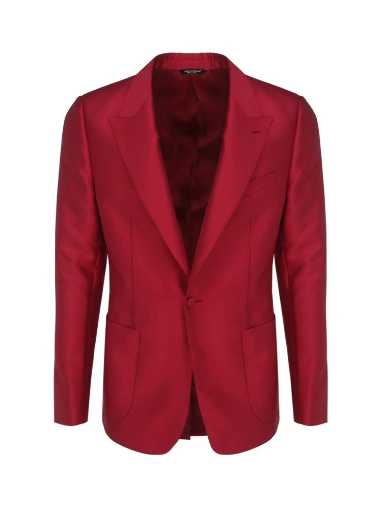 ( New Season ) Dolce & Gabbana Single-Breasted Blazer - Red 1 ( New Season ) Dolce & Gabbana Single-Breasted Blazer - Red