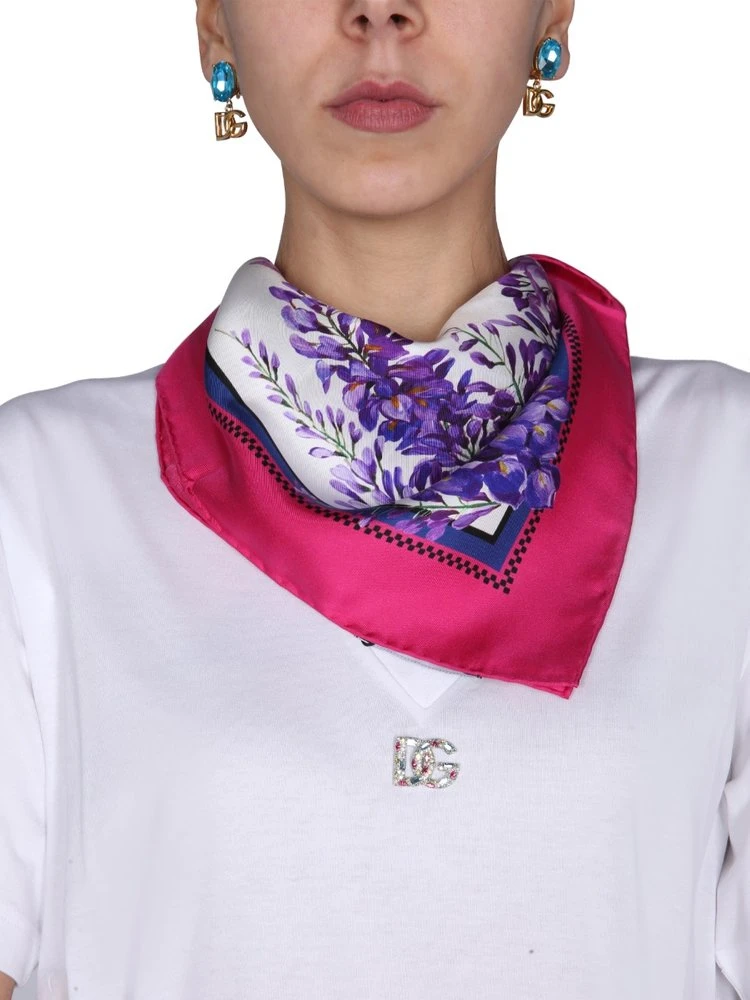 ( New Season ) Dolce & Gabbana Logo Embellished Crewneck T-Shirt - White 4 ( New Season ) Dolce & Gabbana Logo Embellished Crewneck T-Shirt - White - Image 4