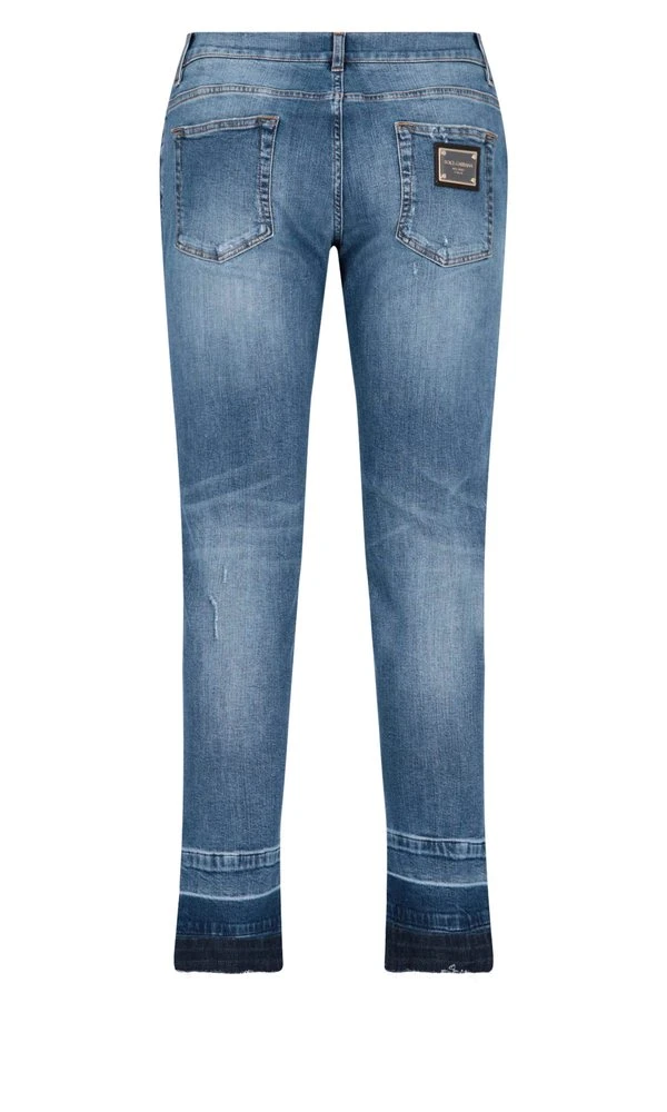Dolce & Gabbana Distressed Straight-Leg Jeans - Blue 2 Dolce & Gabbana Distressed Straight-Leg Jeans - Blue - Image 2