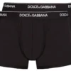 ( New Season ) Dolce & Gabbana Logo Band Two-Pack Boxers - Black