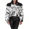 Dolce & Gabbana Slogan Graffiti Hooded Coat - Multi