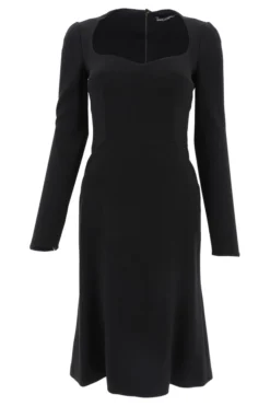 Dolce & Gabbana Sweetheart Midi Dress - Black