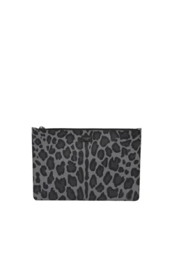 Dolce & Gabbana Logo Patch Animal Print Clutch Bag - Multi