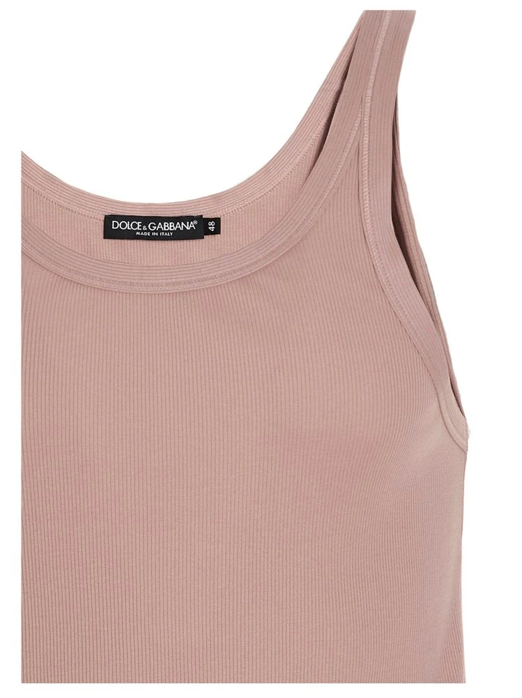 ( New Season ) Dolce & Gabbana Ribbed Knit Sleeveless Vest - Pink 3 ( New Season ) Dolce & Gabbana Ribbed Knit Sleeveless Vest - Pink - Image 3