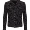 Dolce & Gabbana Animalier Print Denim Jacket - Black