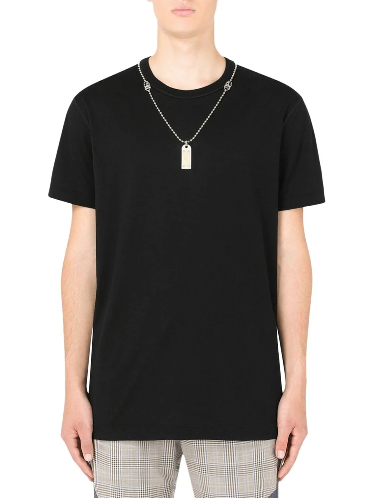 ( New Season ) Dolce & Gabbana Necklace Printed T-Shirt - Black 2 ( New Season ) Dolce & Gabbana Necklace Printed T-Shirt - Black - Image 2