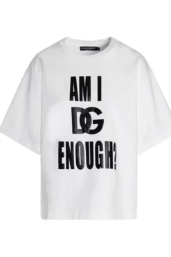 ( New Season ) Dolce & Gabbana Crewneck Short-Sleeved T-Shirt - White