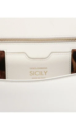Dolce & Gabbana Medium Sicily Shoulder Bag - White -Cheap Vestureo Store 31642942514bcf7505cc6648c43c61f3