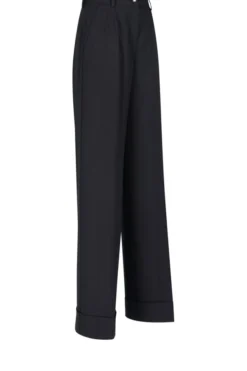 ( New Season ) Dolce & Gabbana Wide-Leg Cuffed Trousers - Black -Cheap Vestureo Store 31fc15f2a9df6f7b8f6427ac6c78761c