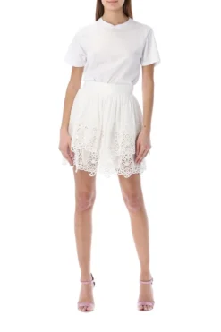 ( New Season ) Dolce & Gabbana Ruffled Embroidered Mini Skirt - White -Cheap Vestureo Store 3218c92fa29d14c76c0a2afddafd4dbb