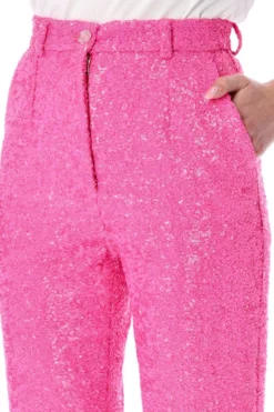 ( New Season ) Dolce & Gabbana Sequin Embellished Tapered Leg Pants - Pink -Cheap Vestureo Store 321b842cae6807c77c061fa9ac9ce2b3