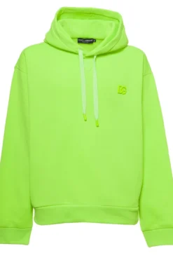 ( New Season ) Dolce & Gabbana Logo Embroidered Hoodie - Green