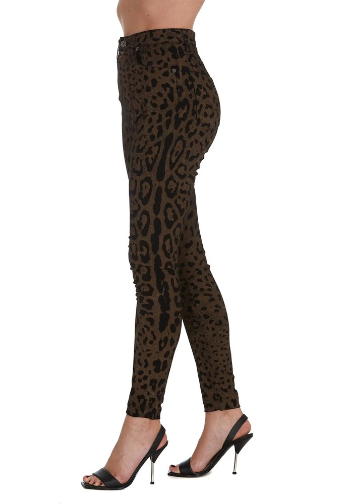 Dolce & Gabbana Leopard Print Slim-Fit Jeans - Multi 5 Dolce & Gabbana Leopard Print Slim-Fit Jeans - Multi - Image 5