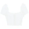 ( New Season ) Dolce & Gabbana Ruffled Cropped Top - White