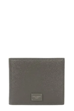 ( New Season ) Dolce & Gabbana Logo Detailed Bifold Wallet - Green
