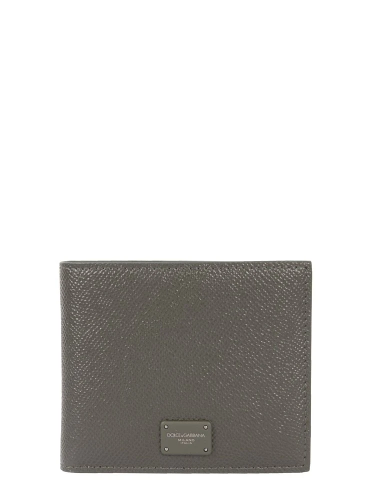 ( New Season ) Dolce & Gabbana Logo Detailed Bifold Wallet - Green 1 ( New Season ) Dolce & Gabbana Logo Detailed Bifold Wallet - Green