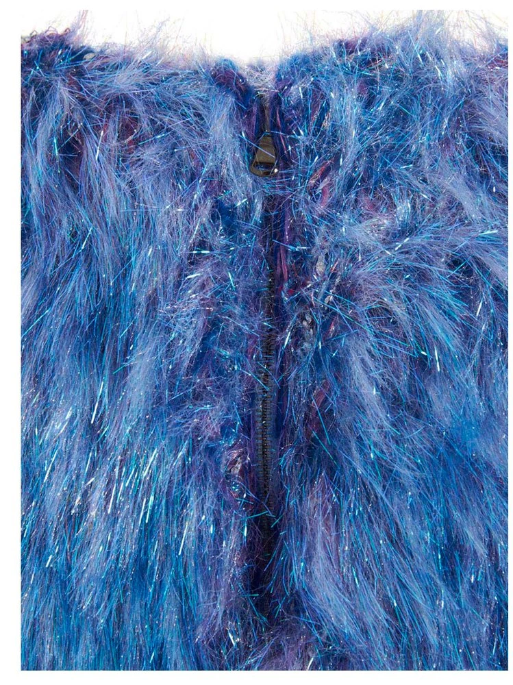 Dolce & Gabbana Textured Mini Skirt - Blue 4 Dolce & Gabbana Textured Mini Skirt - Blue - Image 4